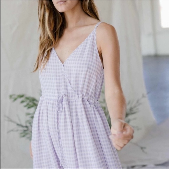 Christy Dawn Lincoln Dress In Lavender Gingham - Picture 3 of 13